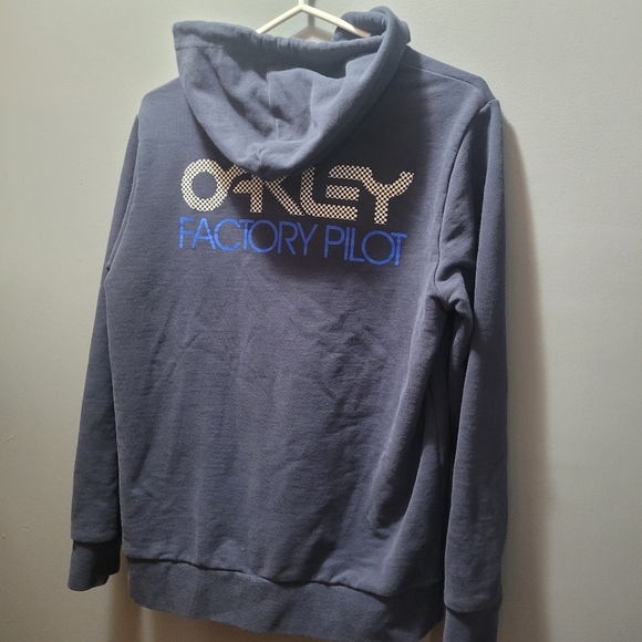 Oakley Factory Pilot Navy Pullover Hoodie M - Picture 3 of 4